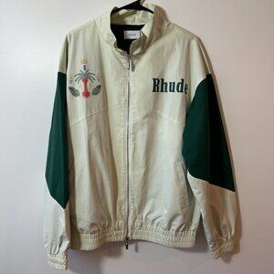 Rhude Palm Logo Colorblock Flight Jacket Size Large